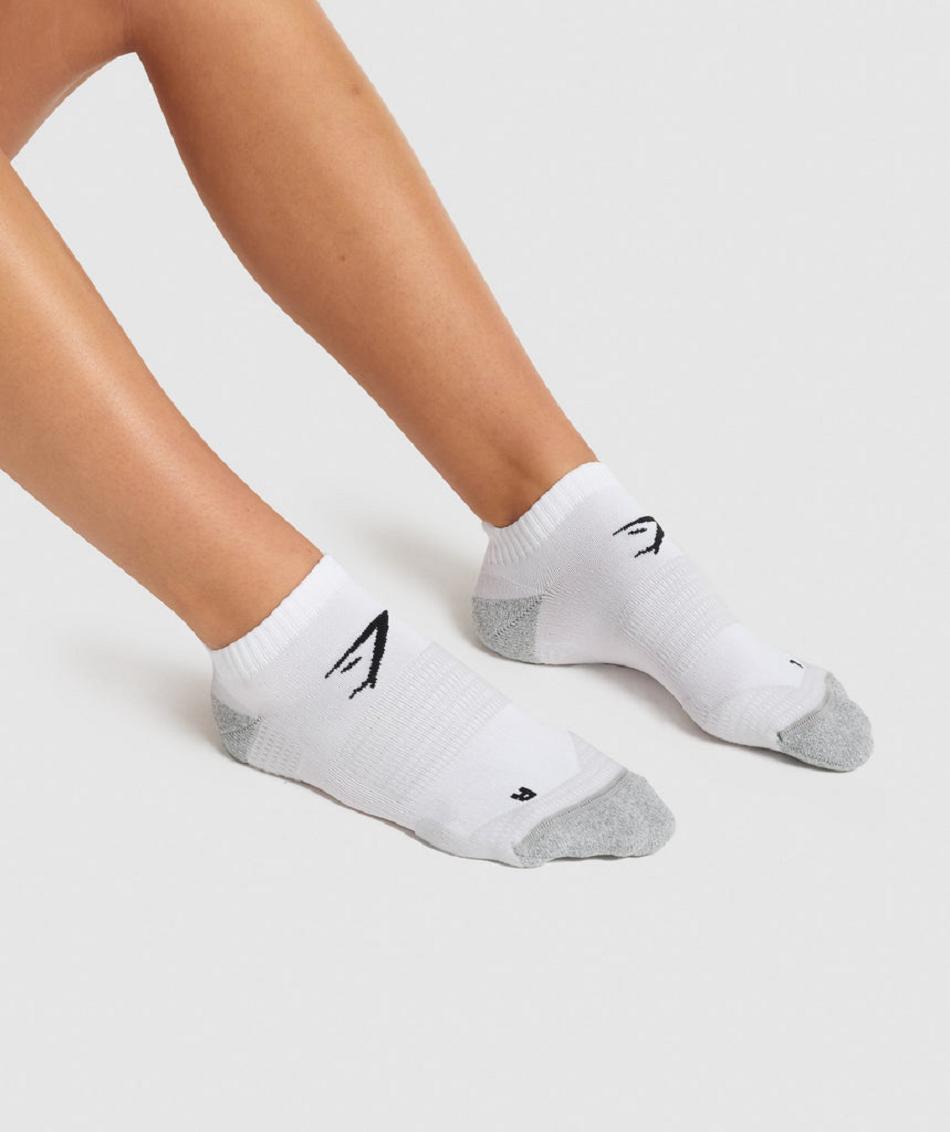 Calcetines Gymshark Ankle Performance Hombre Blancas | CO 4121QMA